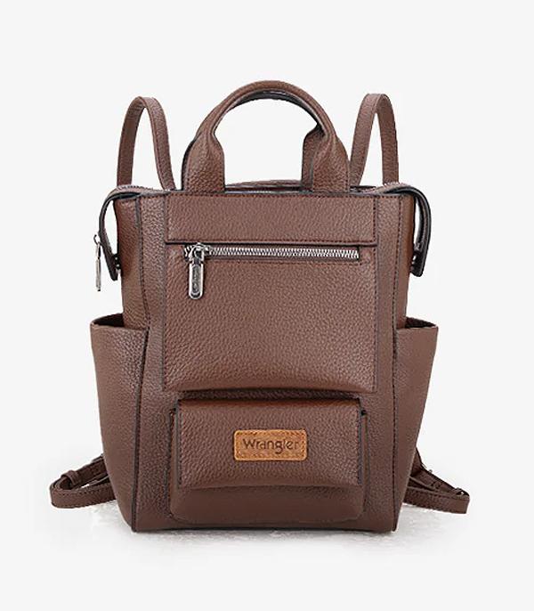 3523- Coffee Wrangler Convertible Backpack