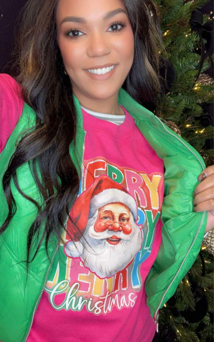 Merry Merry Merry Graphic Crewneck Sweatshirt