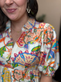 Cream Mix Paisley Print Maxi Dress by Umgee