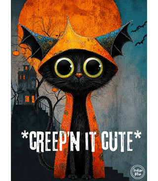 Creepin' It Cute Graphic Tee | Blue Indigo | HALLOWEEN PREORDER