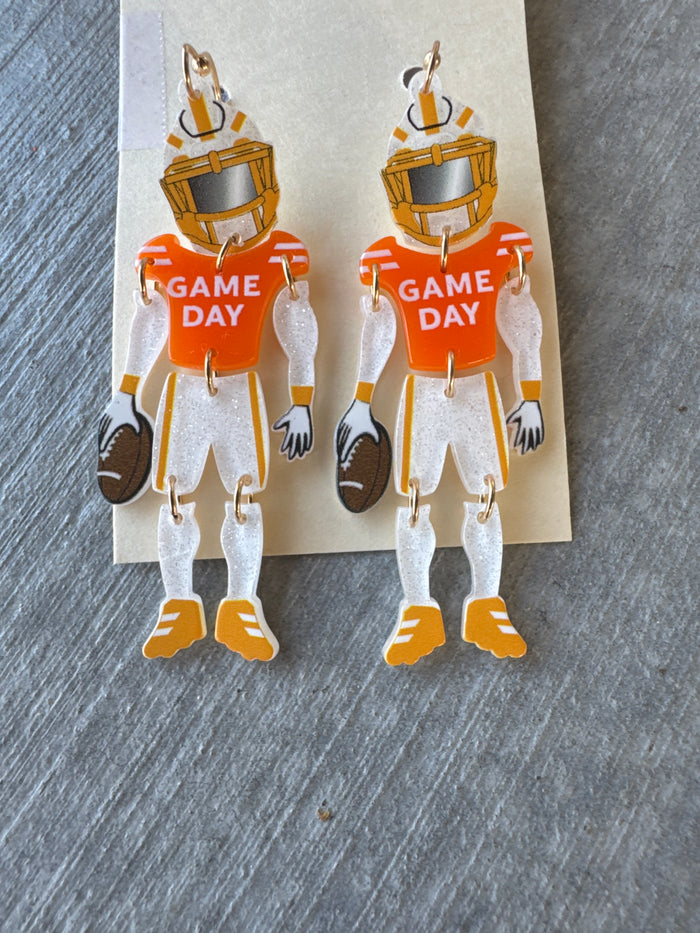 Game Day Man Football Hook Earrings