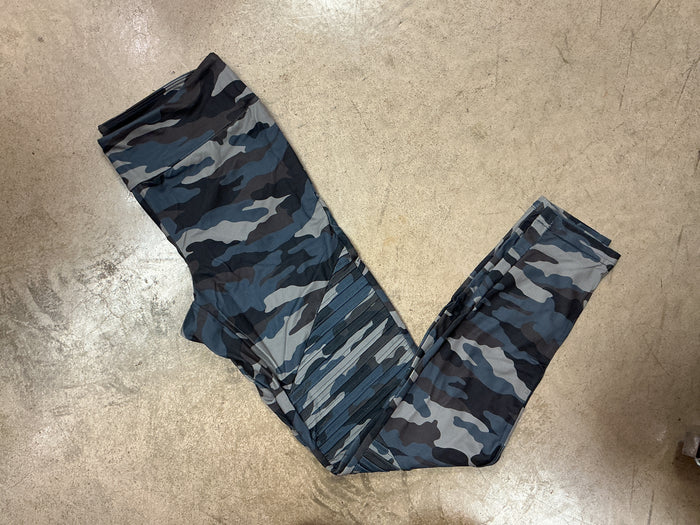 Grey/Blue Camo Motto Leggings DOORBUSTER FINAL SALE *BIN #28