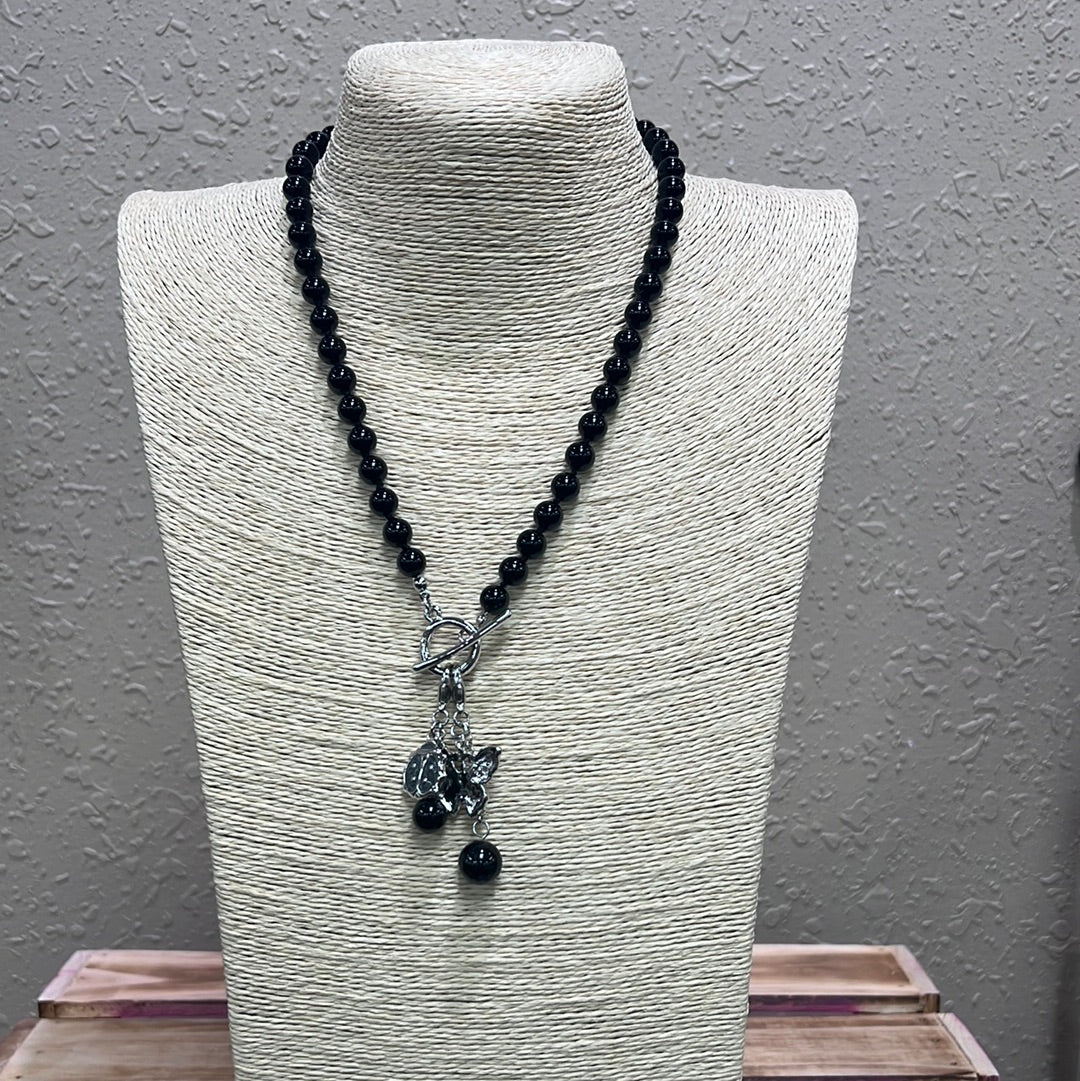 564- Black Charm Necklace