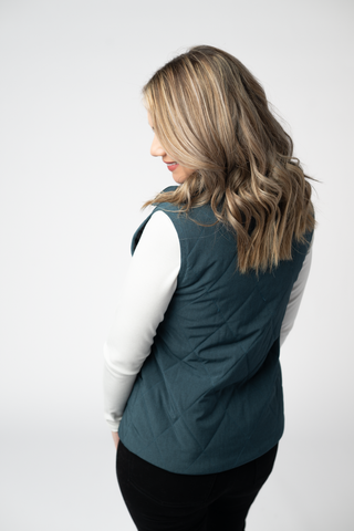 09.09 EN ROUTE Remy Zip Up Vest - Teal