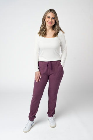 09.09 EN ROUTE Corrine Joggers - Plum