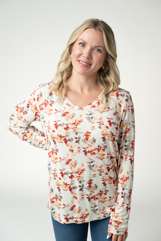 09.09 EN ROUTE Larissa Long Sleeve - Autumn Watercolor