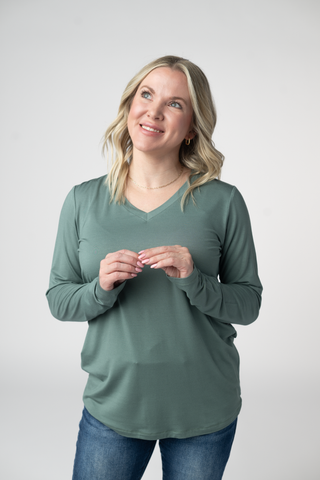 IN STOCK Larissa Long Sleeve - Dusty Jade
