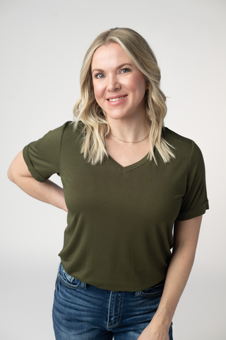 IN STOCK Sophie Top - Dark Olive