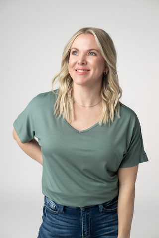 IN STOCK Chloe Cozy Top - Dusty Jade