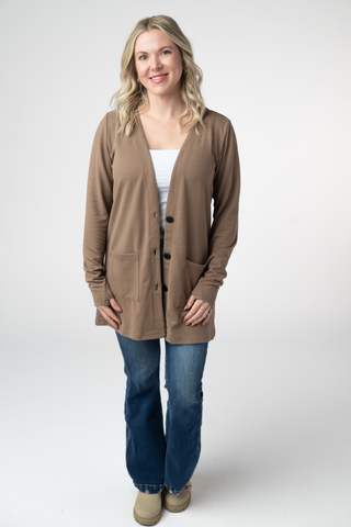 IN STOCK Cori Cardigan - Mocha
