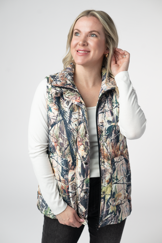 IN STOCK Remy Zip Up Vest - Dark Camo