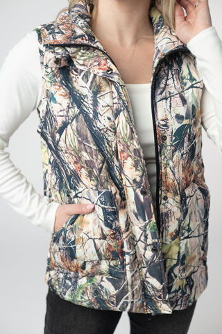 IN STOCK Remy Zip Up Vest - Dark Camo