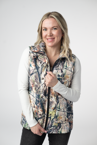 IN STOCK Remy Zip Up Vest - Dark Camo