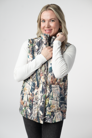 IN STOCK Remy Zip Up Vest - Dark Camo