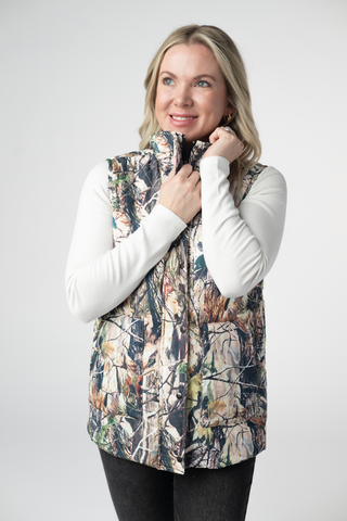 IN STOCK Remy Zip Up Vest - Dark Camo
