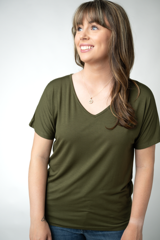 IN STOCK Chloe Cozy Top - Dark Olive
