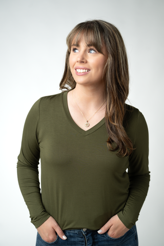 IN STOCK Larissa Long Sleeve - Dark Olive