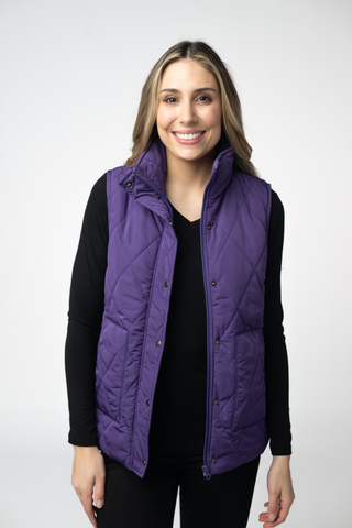 IN STOCK Remy Zip Up Vest - Purple