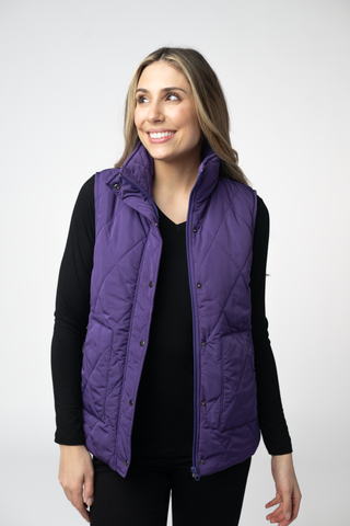 IN STOCK Remy Zip Up Vest - Purple