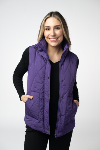 IN STOCK Remy Zip Up Vest - Purple