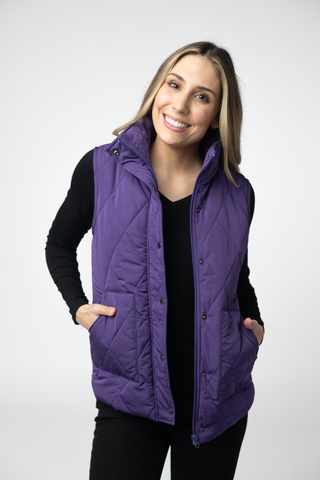 IN STOCK Remy Zip Up Vest - Purple
