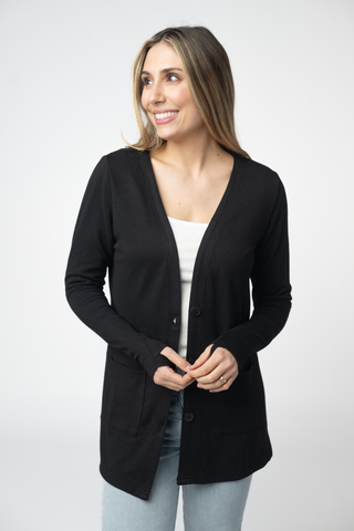 08.21 EN ROUTE Cori Cardigan - Black