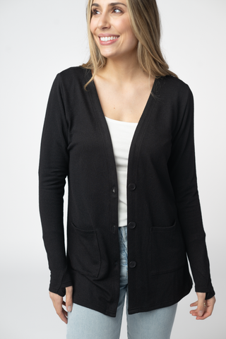 08.21 EN ROUTE Cori Cardigan - Black