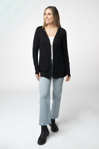 08.21 EN ROUTE Cori Cardigan - Black