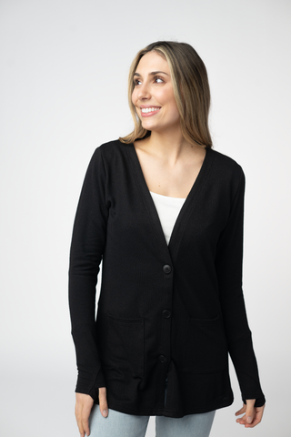 08.21 EN ROUTE Cori Cardigan - Black