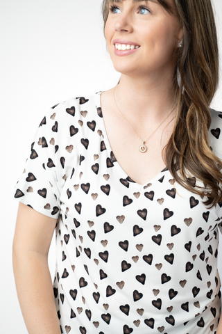 PREBOOK Chloe Cozy Top - Monochrome Hearts