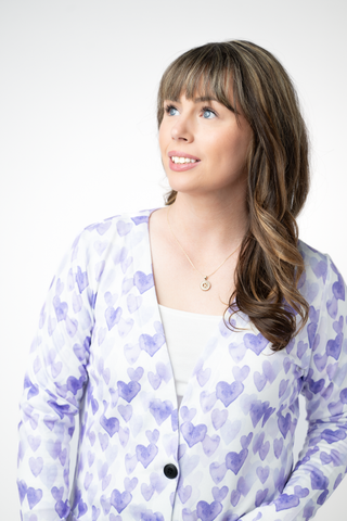 PREBOOK Cori Cardigan - Lavender Hearts