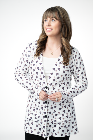 PREBOOK Cori Cardigan - Monochrome Hearts