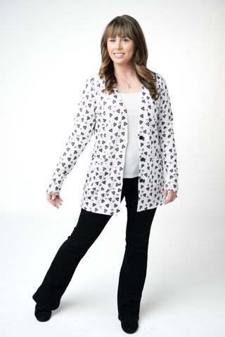 PREBOOK Cori Cardigan - Monochrome Hearts