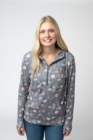 09.09 EN ROUTE HalfZip Hoodie - Wildflower Meadow