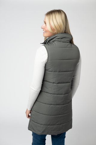 09.09 EN ROUTE Harlow Long Vest - Grey