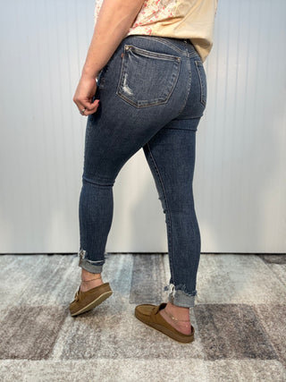 Dark Wash High Rise Skinny Jeans by Judy Blue