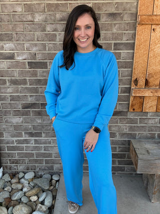 Deep Sky Scuba Crewneck Pullover & Pants Set by Zenana