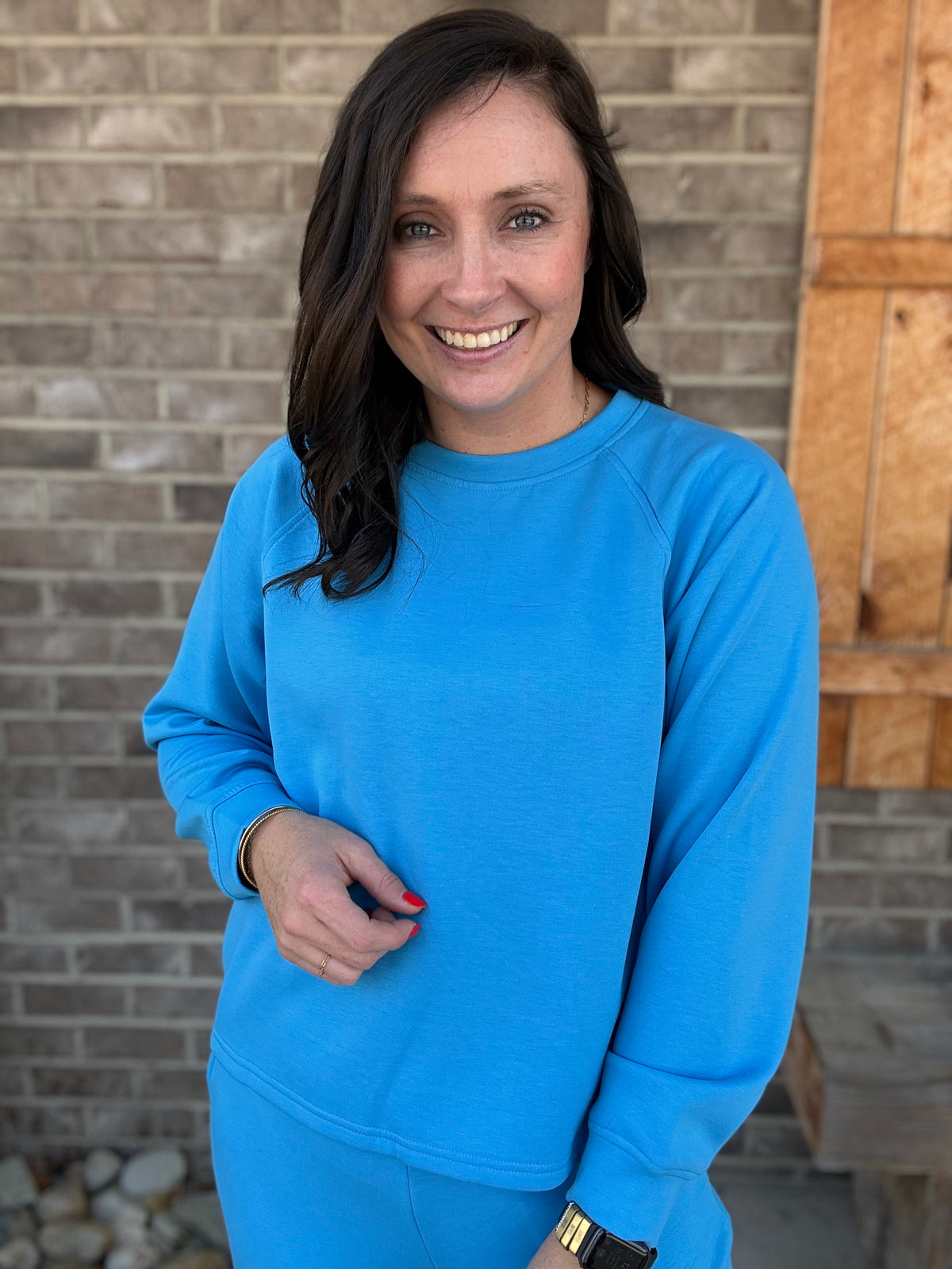 Deep Sky Scuba Crewneck Pullover & Pants Set by Zenana