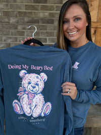 Doing My Beary Best Long Sleeve T-Shirt by Simply Southern