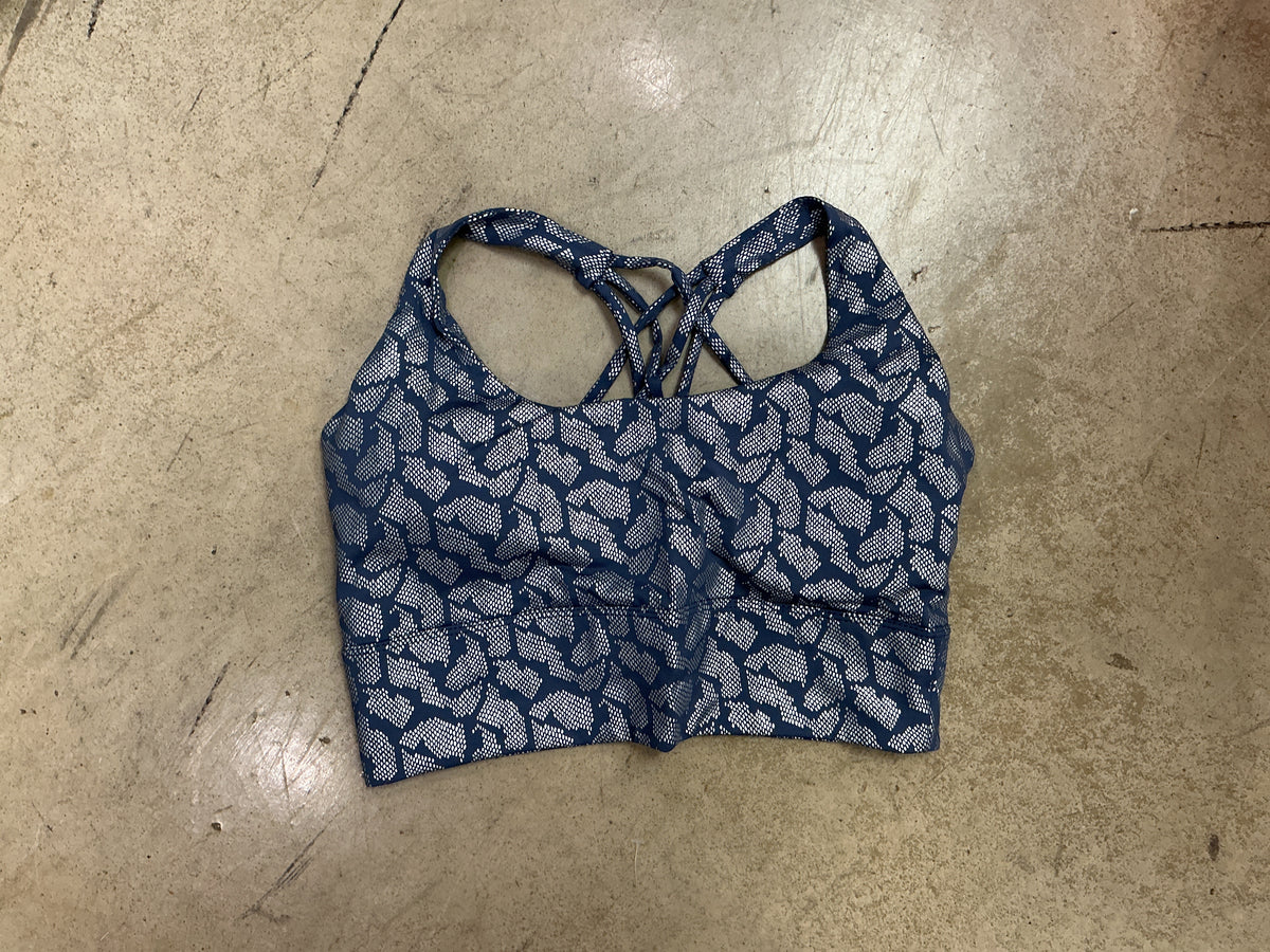 Vintage Denim and Silver Sports Bra DOORBUSTER FINAL SALE * BIN #15
