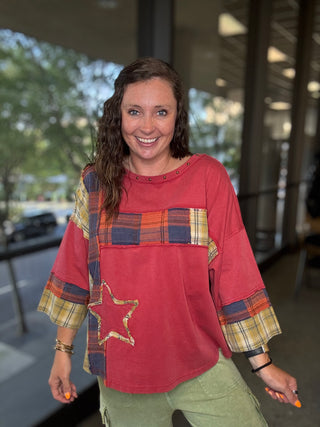 Raspberry Boho Pullover | EASEL ATLANTA