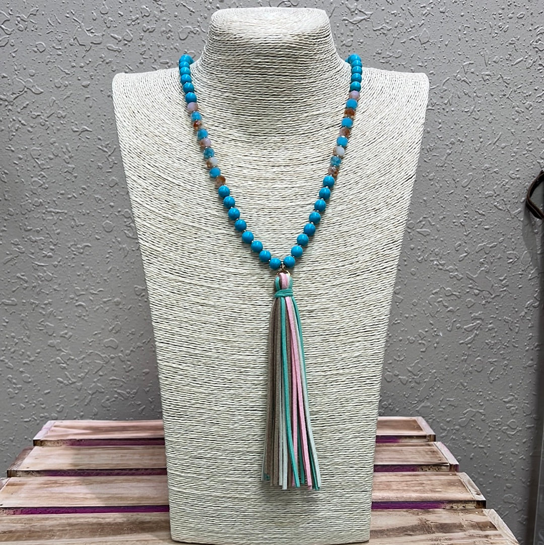 680- Colorful Tassel Necklace