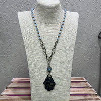 742- Brass Chain Necklace w/ Bird Pendant