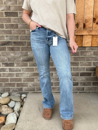 Mid Rise Light Wash Bootcut Judy Blue Jeans