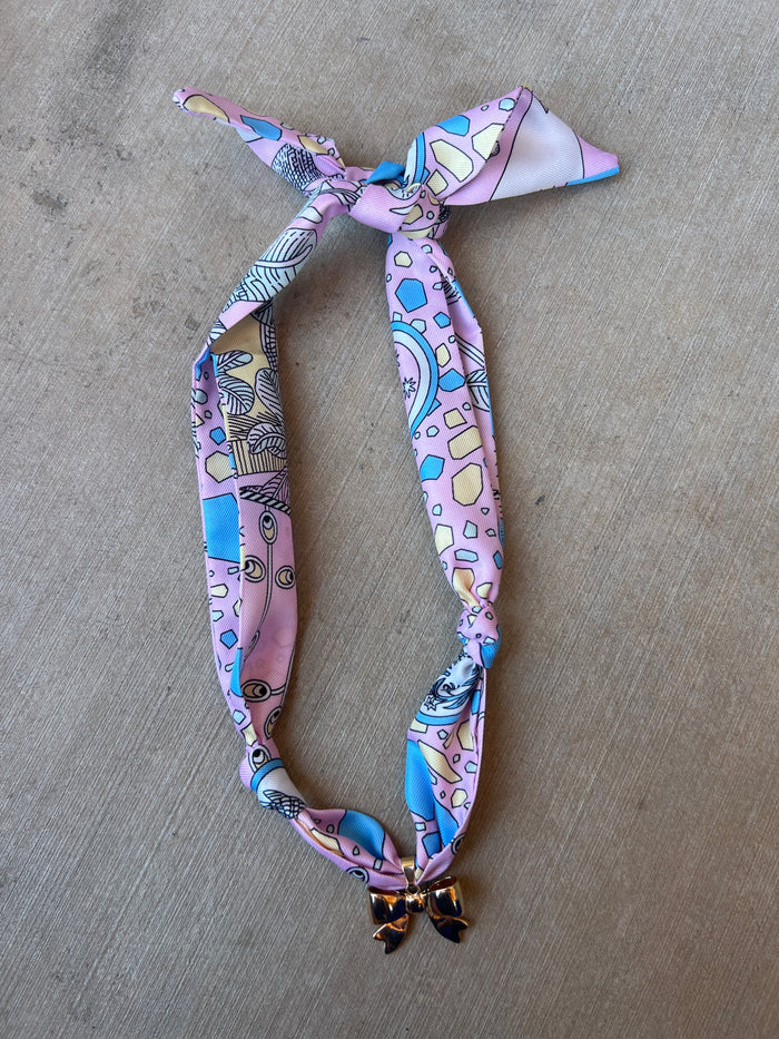 Bubblegum Butterfly Scarf Necklace