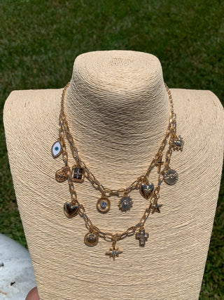 Golden Charm Layered Necklace