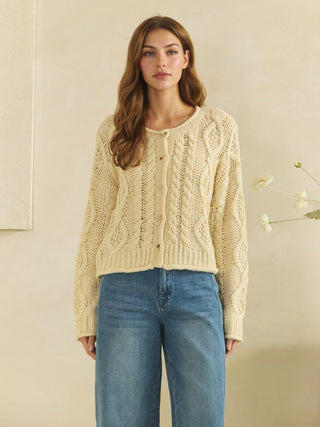 Chunky Cable-Knit Cardigan | OLI & HALI ATLANTA