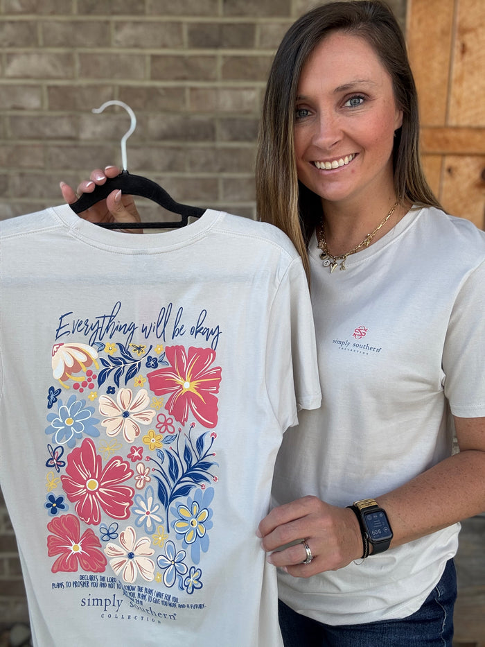 Everything Will Be Okay Short Sleeve T-Shirt by Simply Southern