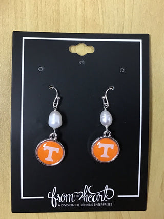 University of Tennessee Volunteers Silver Diana Earrings