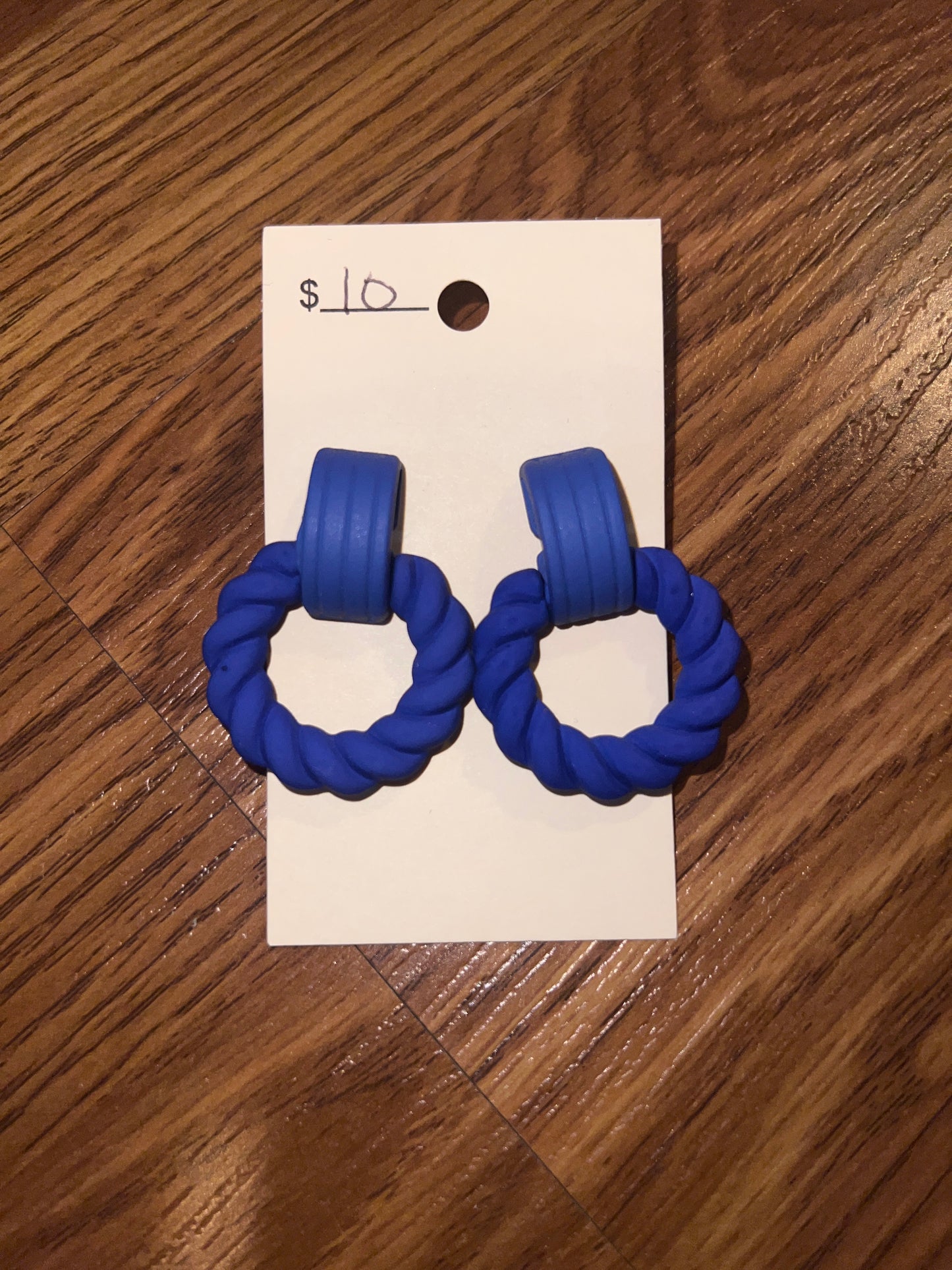 3214- Royal Rope Clay Earrings